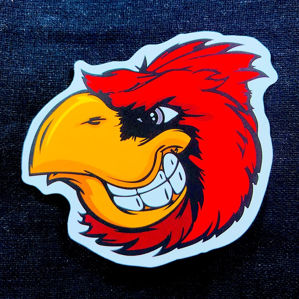 Cardinal Red Bird Single Decor Accent Waterproof Sticker